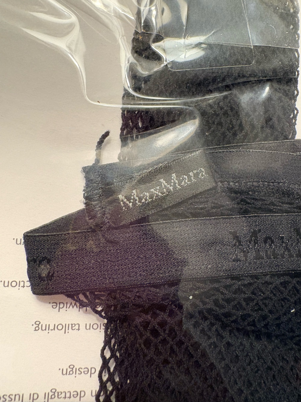 NWT Max Mara Black Fishnet Tights Size M/L Made in Italy - Picture 7 of 13